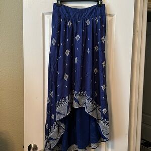 Anthropologie asymmetrical maxi skirt